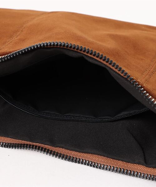 an meets zakka スエード合成皮革コンビ切替ショルダーバッグ / バナナ バック カバン 鞄 レディース メンズ ユニセックス スウェード（ショルダーバッグ）｜ankoROCK（アンコロック）