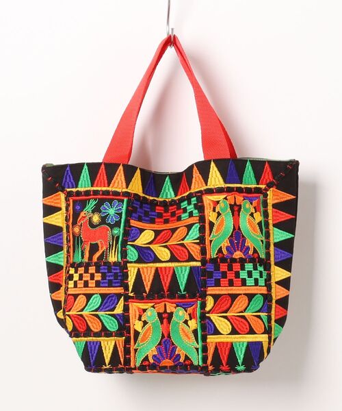 チャイハネ(チャイハネ)の「【チャイハネ】ミラルトートバッグ(トートバッグ・レディース・ホワイト/ブラック・FREE)」の2枚目の写真