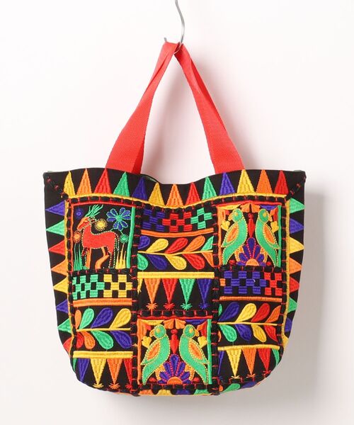 チャイハネ(チャイハネ)の「【チャイハネ】ミラルトートバッグ(トートバッグ・レディース・ホワイト/ブラック・FREE)」の4枚目の写真