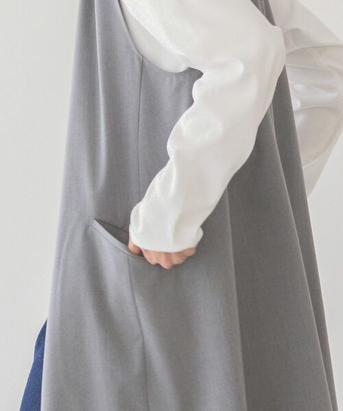 AMERICAN HOLIC(アメリカンホリック)の「Vネックロングジレ(ベスト・レディース・杢グレー/ブラック・FREE)」の9枚目の写真