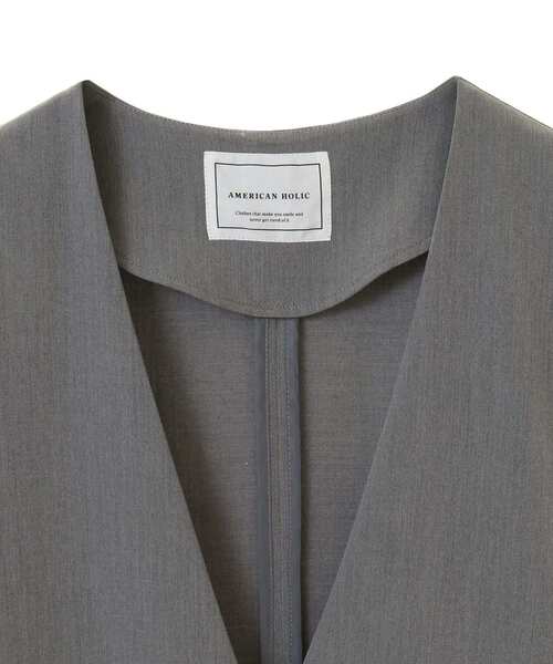 AMERICAN HOLIC(アメリカンホリック)の「Vネックロングジレ(ベスト・レディース・杢グレー/ブラック・FREE)」の18枚目の写真