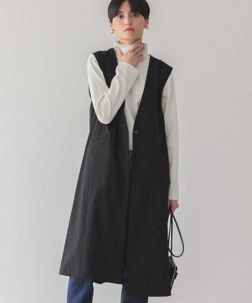 AMERICAN HOLIC(アメリカンホリック)の「Vネックロングジレ(ベスト・レディース・杢グレー/ブラック・FREE)」の5枚目の写真