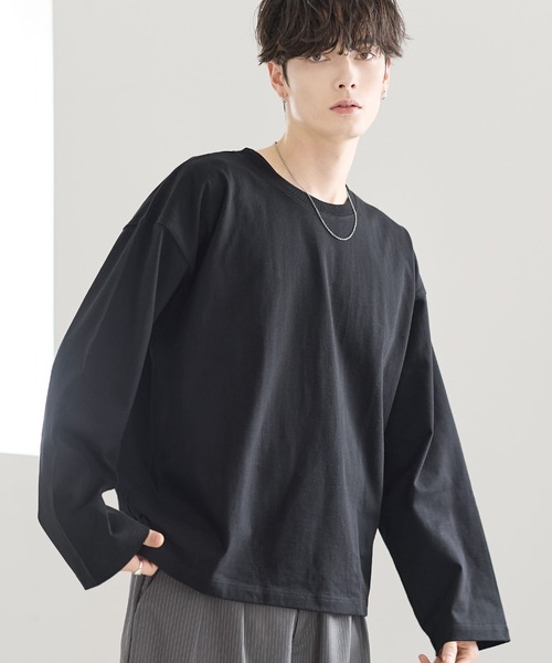 セール】ピグメント加工ビッグシルエットロンT（Tシャツ/カットソー