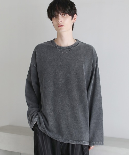 ピグメント加工ビッグシルエットロンT（Tシャツ/カットソー