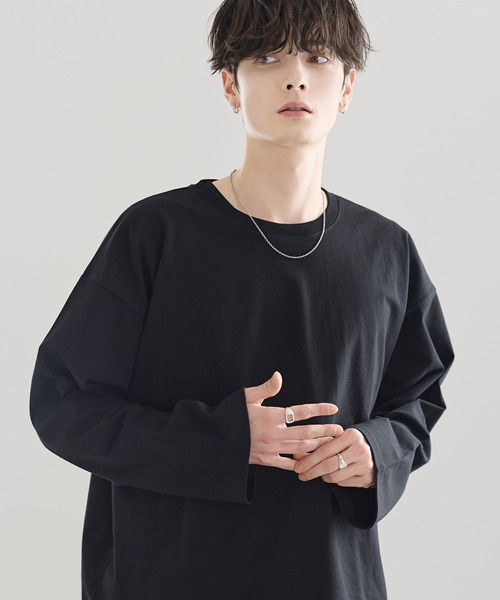 セール】ピグメント加工ビッグシルエットロンT（Tシャツ/カットソー