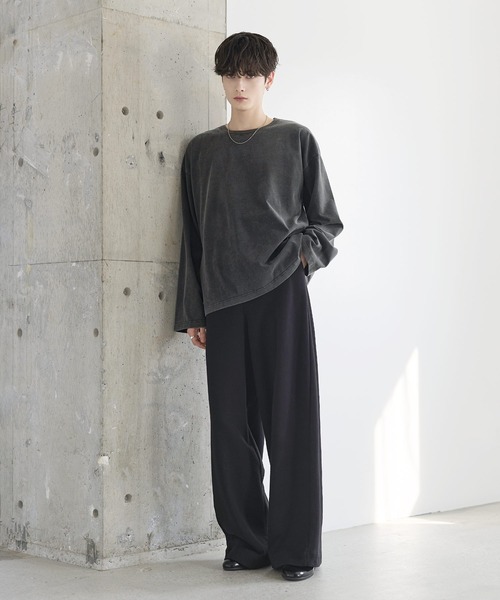 ASTRONOMY（アストロノミー）の「ピグメント加工ビッグシルエットロンT（Tシャツ/カットソー・メンズ・ホワイト/ブラック/ブラック系/グレー系/ブラウン系/ブラック系2/ブラック系3・S/M/L/XL）」の20枚目の写真