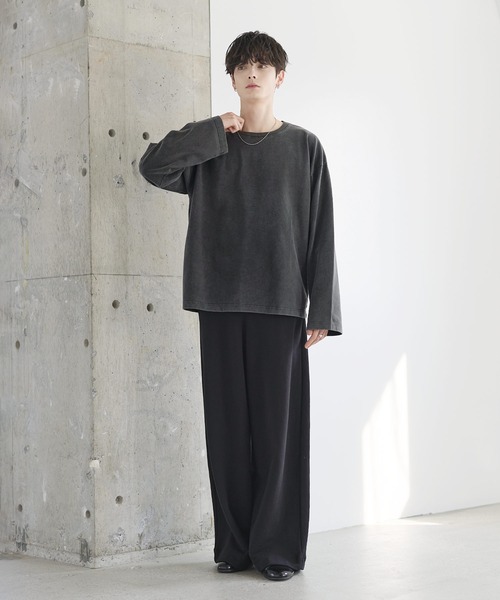 ASTRONOMY（アストロノミー）の「ピグメント加工ビッグシルエットロンT（Tシャツ/カットソー・メンズ・ホワイト/ブラック/ブラック系/グレー系/ブラウン系/ブラック系2/ブラック系3・S/M/L/XL）」の18枚目の写真