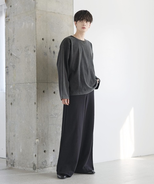 ASTRONOMY（アストロノミー）の「ピグメント加工ビッグシルエットロンT（Tシャツ/カットソー・メンズ・ホワイト/ブラック/ブラック系/グレー系/ブラウン系/ブラック系2/ブラック系3・S/M/L/XL）」の17枚目の写真