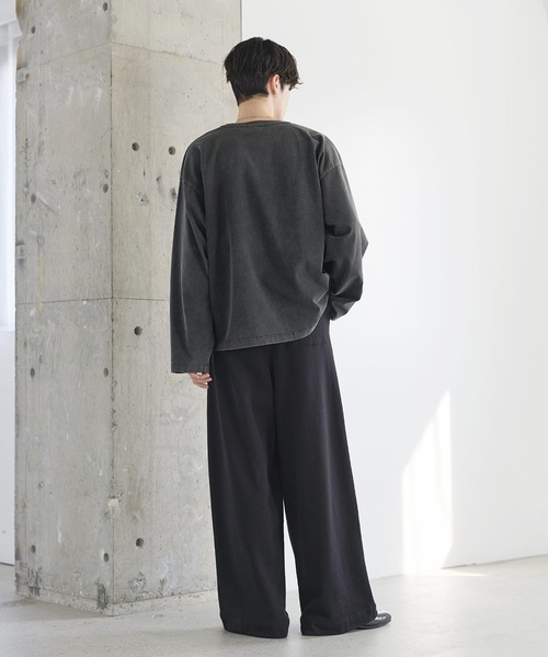 ASTRONOMY（アストロノミー）の「ピグメント加工ビッグシルエットロンT（Tシャツ/カットソー・メンズ・ホワイト/ブラック/ブラック系/グレー系/ブラウン系/ブラック系2/ブラック系3・S/M/L/XL）」の16枚目の写真
