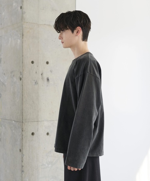 ASTRONOMY（アストロノミー）の「ピグメント加工ビッグシルエットロンT（Tシャツ/カットソー・メンズ・ホワイト/ブラック/ブラック系/グレー系/ブラウン系/ブラック系2/ブラック系3・S/M/L/XL）」の15枚目の写真