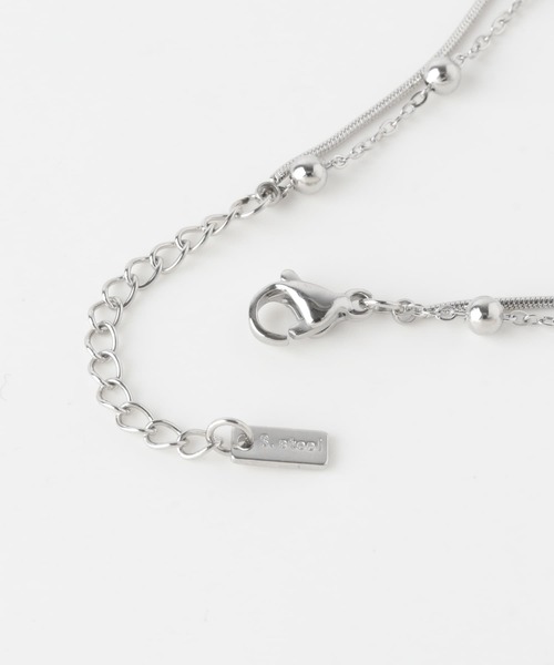 SMELLY（スメリー）の「ステンレスボールダブルチェーンブレスレット（ブレスレット・レディース・シルバー・-）」の5枚目の写真