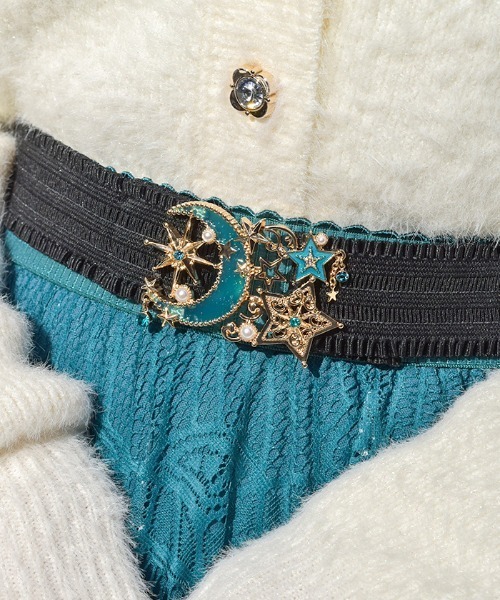 axes femme(アクシーズファム)の「スターライトモチーフベルト(ベルト・レディース・ブルー/グリーン/パープル・FREE)」の1枚目の写真