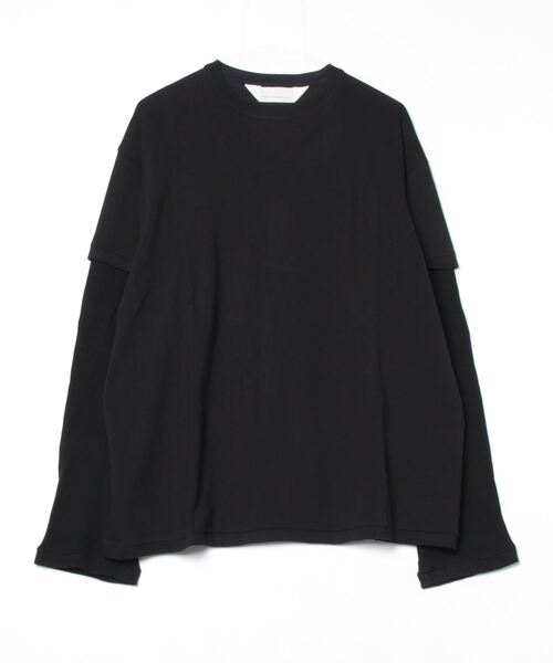 fridge（フリッジ）の「【ANDER】アンダー LAYERED LS TEE（Tシャツ/カットソー・メンズ・ブラック/ブラウン・ONESIZE）」の2枚目の写真