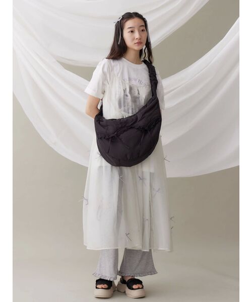 merry jenny レースカット　フリルリブパンツ　フレアパンツ レースカットフリルリブパンツ[品番：MKSW0065598]｜merry jenny