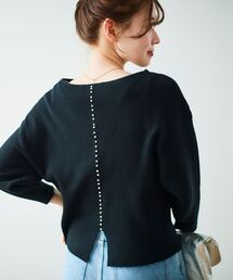 バックパールリブニット