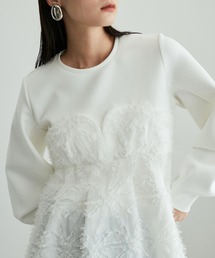 ADAM ET ROPE'（アダムエロペ）の「【追加】・【サステナブル】ジャカードビスチェコンビプルオーバー（Tシャツ/カットソー）」