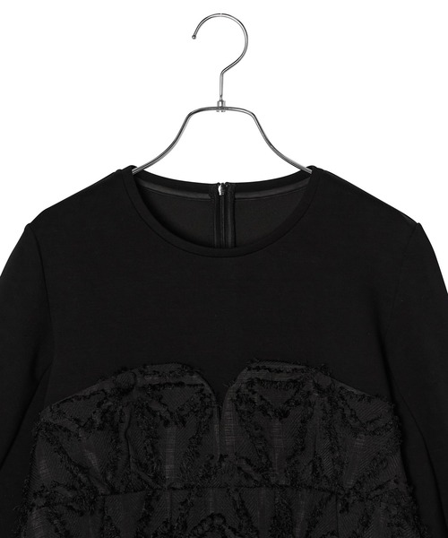 ADAM ET ROPE'(アダムエロペ)の「【追加】・【サステナブル】ジャカードビスチェコンビプルオーバー(Tシャツ/カットソー・レディース・ブラック/ホワイト系その他2・FREE)」の17枚目の写真