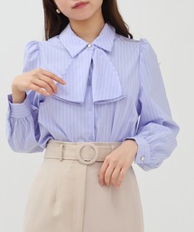 ASTORIA ODIER | とろみフリルストライプブラウス(シャツ/ブラウス)