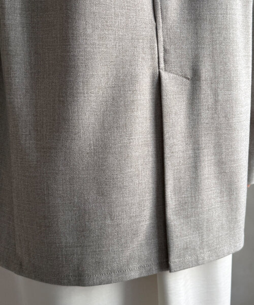 DouDou（ドゥドゥ）の「T/Rダブルジャケット（テーラードジャケット・レディース・グレー/ブラック・FREE）」の11枚目の写真