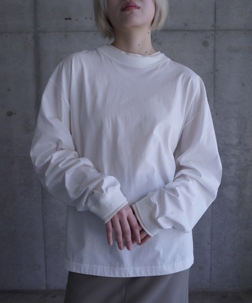 G.V.G.V.(ジーヴィージーヴィー)の「LAYERED L/S TEE(Tシャツ/カットソー・レディース・ブラック/ピンク/ホワイト・L/S)」の1枚目の写真