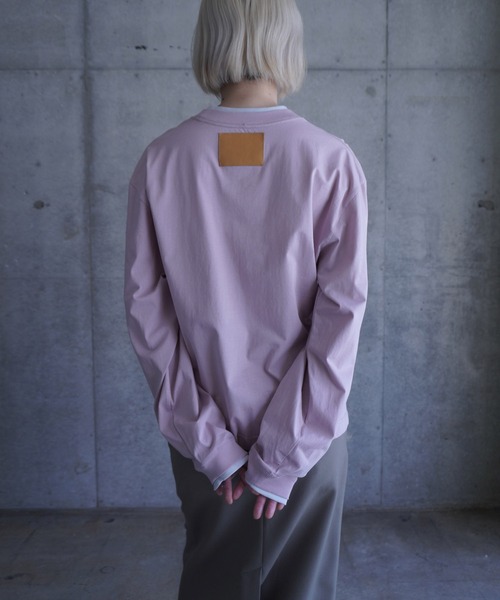 G.V.G.V.(ジーヴィージーヴィー)の「LAYERED L/S TEE(Tシャツ/カットソー・レディース・ブラック/ピンク/ホワイト・L/S)」の2枚目の写真