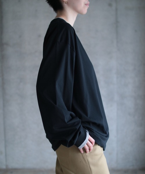 G.V.G.V.(ジーヴィージーヴィー)の「LAYERED L/S TEE(Tシャツ/カットソー・レディース・ブラック/ピンク/ホワイト・L/S)」の5枚目の写真
