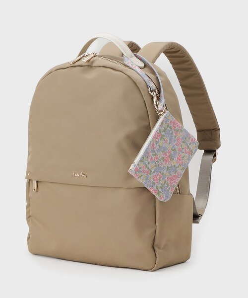 LAURA ASHLEY(ローラアシュレイ)の「【4L収納/クッションポケット/ポーチ付き】多機能バックパック(バックパック/リュック・レディース・ベージュ/ブラック/グレー・00)」の8枚目の写真