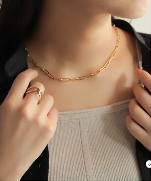 rapiecage（ラピエサージュ）の「ラインクロスリング（リング・レディース・シルバー/ゴールド・FREE）」の7枚目の写真