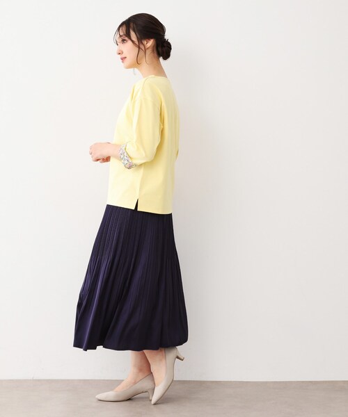 LAURA ASHLEY(ローラアシュレイ)の「【人気デザインカラー追加!】サテン消しプリーツスカート(スカート・レディース・ライトグレー/ネイビー・38/40)」の13枚目の写真