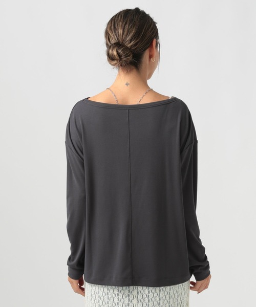 BAYFLOW（ベイフロー）の「ソフトモダールロングスリーブT（Tシャツ/カットソー・レディース・チャコール/ブルー/オフホワイト・FREE）」の11枚目の写真