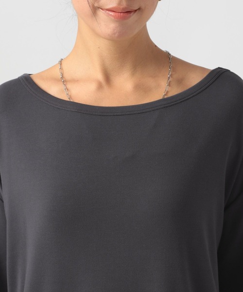 BAYFLOW（ベイフロー）の「ソフトモダールロングスリーブT（Tシャツ/カットソー・レディース・チャコール/ブルー/オフホワイト・FREE）」の12枚目の写真