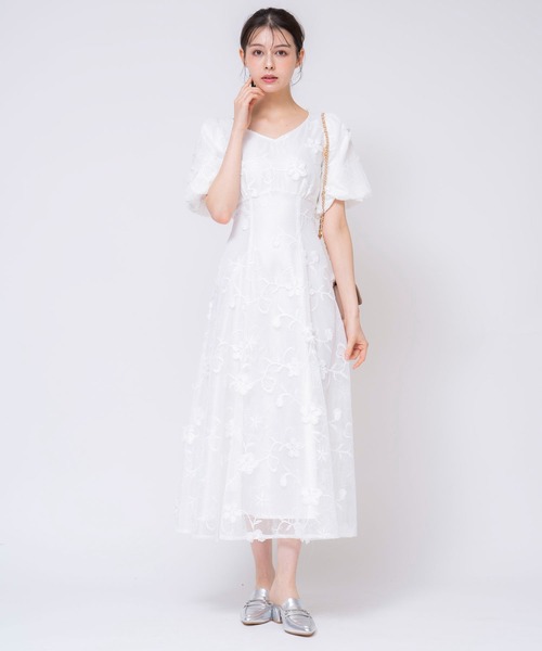 NOELA（ノエラ）の「メッシュレースワンピース（ワンピース・レディース・ネイビー/オフホワイト・S/M）」の4枚目の写真