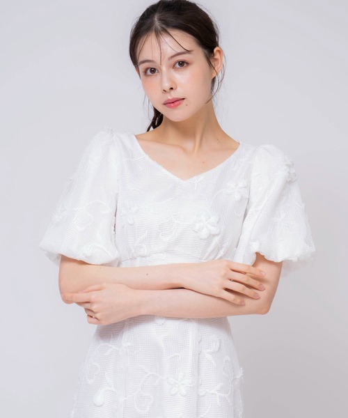 NOELA（ノエラ）の「メッシュレースワンピース（ワンピース・レディース・ネイビー/オフホワイト・S/M）」の6枚目の写真