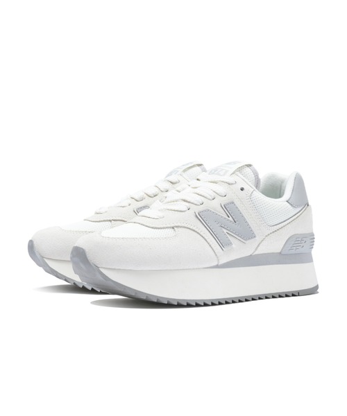 NEW BALANCE(ニューバランス)の「574+(スニーカー・レディース・ブラック/オフホワイト・22.5cm/23.5cm/24.5cm/23.0cm/24.0cm/25.0cm/22.0cm)」の3枚目の写真