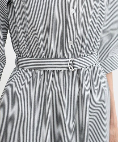 Honeys(ハニーズ)の「6分袖シャツワンピース(ワンピース・レディース・サックスブルー系/ホワイト×ネイビー/ネイビー/イエロー系その他・3L/L/LL/M/S)」の13枚目の写真