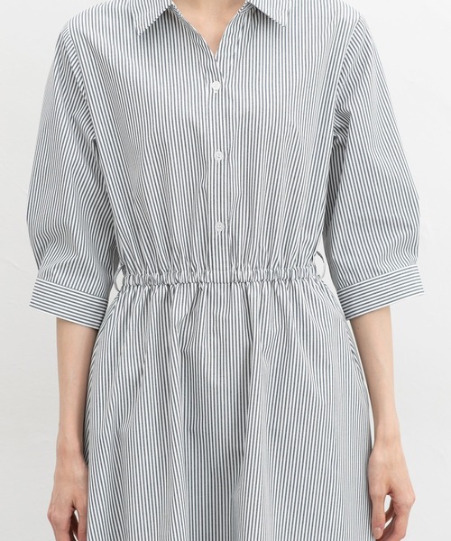 Honeys(ハニーズ)の「6分袖シャツワンピース(ワンピース・レディース・サックスブルー系/ホワイト×ネイビー/ネイビー/イエロー系その他・3L/L/LL/M/S)」の14枚目の写真