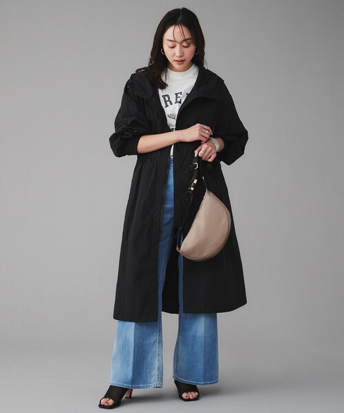 UNTITLED（アンタイトル）の「【Ca_CHIGNON】ロングウィンドブレーカー（その他アウター・レディース・アイボリー/ブラック・02）」の5枚目の写真