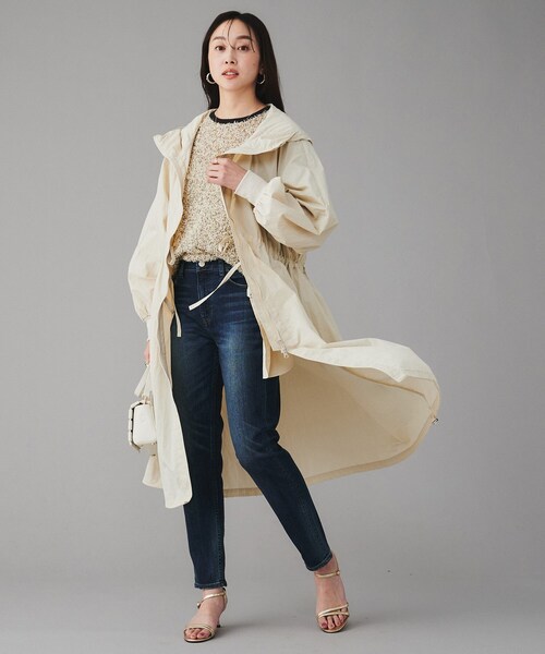 UNTITLED（アンタイトル）の「【Ca_CHIGNON】ロングウィンドブレーカー（その他アウター・レディース・アイボリー/ブラック・02）」の9枚目の写真