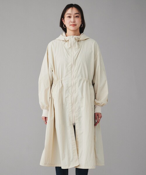 UNTITLED（アンタイトル）の「【Ca_CHIGNON】ロングウィンドブレーカー（その他アウター・レディース・アイボリー/ブラック・02）」の11枚目の写真