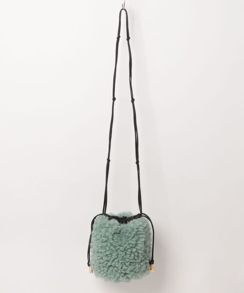 VIOLAd'ORO(ヴィオラドーロ)の「ラム風エコファーminiショルダーBAG【VIOLAd’ORO/ヴィオラドーロ】(ショルダーバッグ・レディース・ライトグリーン/グレー・フリー)」の13枚目の写真