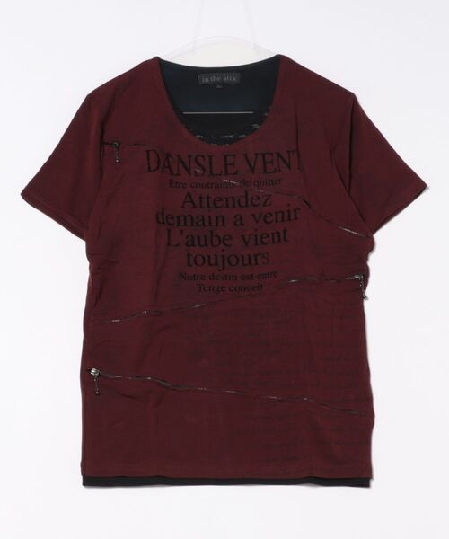 ARCHIVER(アーカイバ)の「【RS】【in the attic】ZIPデザインフェイクレイヤードT(Tシャツ/カットソー・メンズ・ワインレッド・LARGE/MEDIUM)」の6枚目の写真