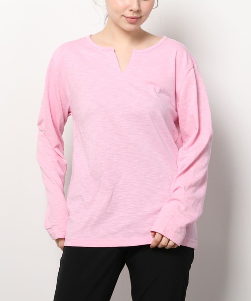 ARCHIVER(アーカイバ)の「【RS】【RDS】キーネックスラブ天竺カットソー(Tシャツ/カットソー・レディース・ブラック/ホワイト/ネイビー/ライトピンク/グレー/カーキ・LARGE/MEDIUM/X-LARGE)」の9枚目の写真