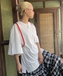 LONSLAN（ロンスラン）の「【LONSLAN】ストラクチャード オーバーサイズTシャツ CHLONW25s015（Tシャツ/カットソー）」