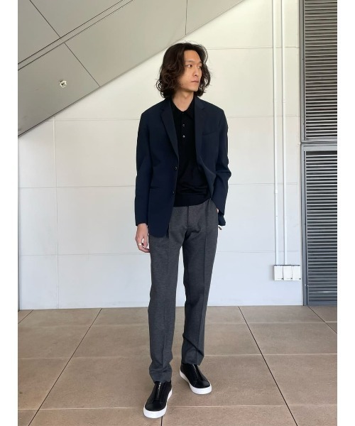 ESTNATION（エストネーション）の「ESTNATION / CARIAGGI カシミヤ ニットポロシャツ（ポロシャツ・メンズ・ブラック/チャコールグレー・LARGE/MEDIUM）」の10枚目の写真