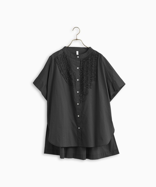 Kelen(ケレン)の「「KELEN / ケレン」 フリルデザインブラウス RIFFUL(シャツ/ブラウス・レディース・ブラック/グレー/オフホワイト/ベージュ/ネイビー/ライトベージュ・S/M)」の1枚目の写真