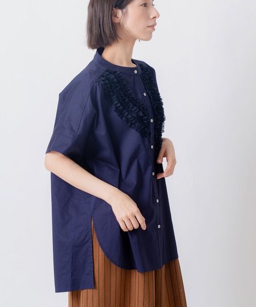 Kelen(ケレン)の「「KELEN / ケレン」 フリルデザインブラウス RIFFUL(シャツ/ブラウス・レディース・ブラック/グレー/オフホワイト/ベージュ/ネイビー/ライトベージュ・S/M)」の20枚目の写真