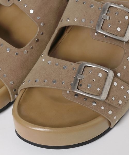 JEANASIS(ジーナシス)の「スタッズベルトフラットサンダル/323920(サンダル・レディース・ブラック/ベージュ・MEDIUM/LARGE)」の11枚目の写真