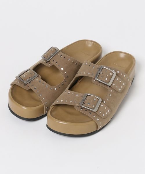 JEANASIS(ジーナシス)の「スタッズベルトフラットサンダル/323920(サンダル・レディース・ブラック/ベージュ・MEDIUM/LARGE)」の18枚目の写真