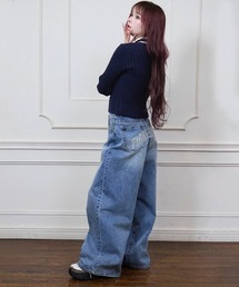 FickleBebe（フィクルベベ）の「ｂｅｂｅグリッターデニム（デニムパンツ）」