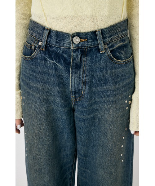 【セットアップ対応】FLORAL STUDDED BAGGY セール】【セットアップ対応】FLORAL STUDDED BAGGY（デニム